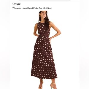 1. State Brown and White Maxi Skirt
